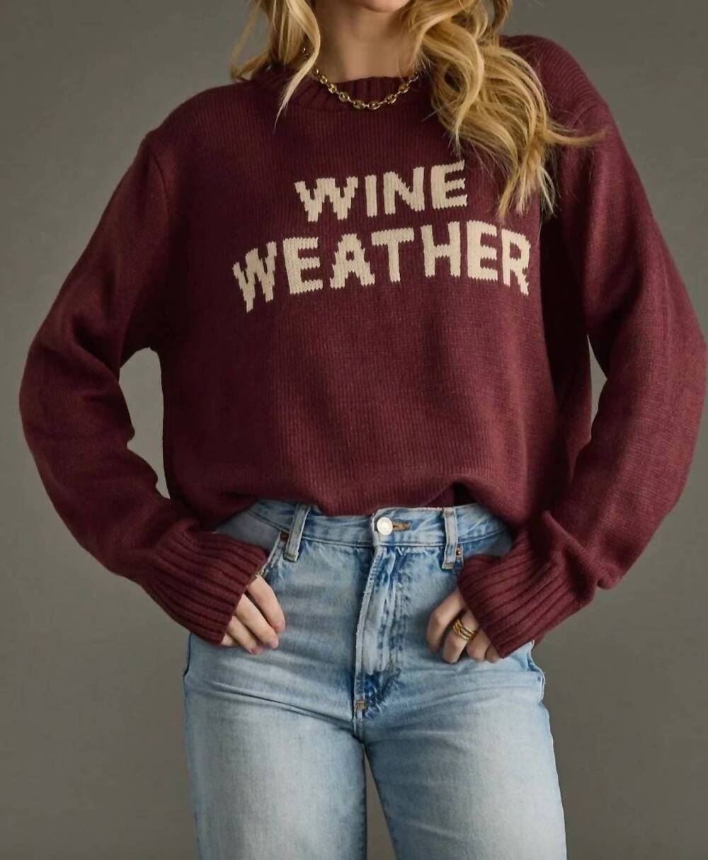 NEW PANACHE APPAREL wine weather sweater in red